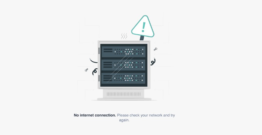 No internet connection. Please check your network and try again.